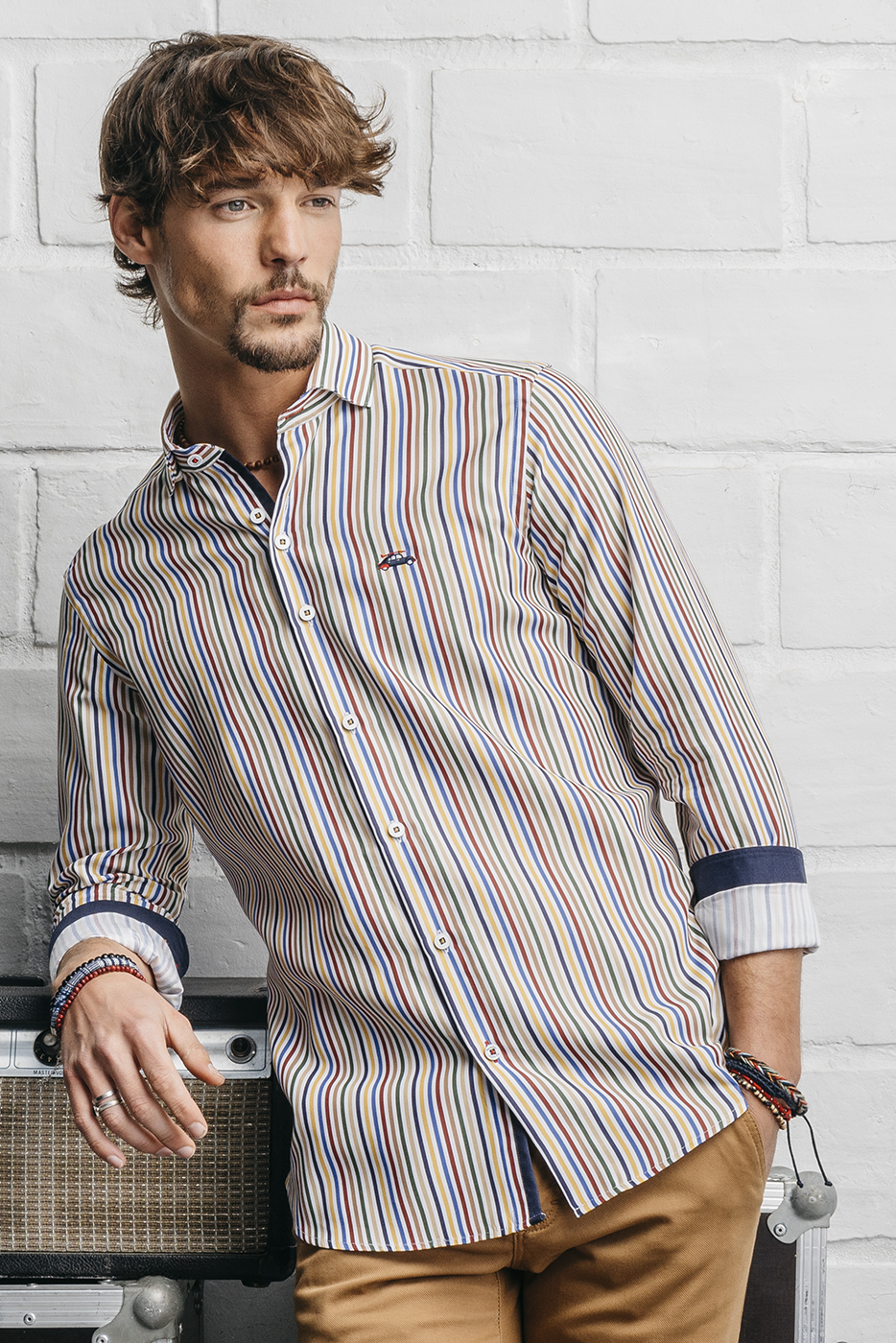 camisa rayas hombre colores finas