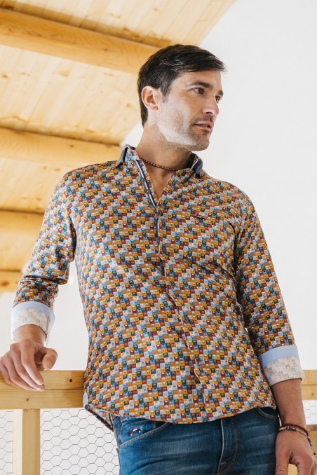 camisa retro de hombre