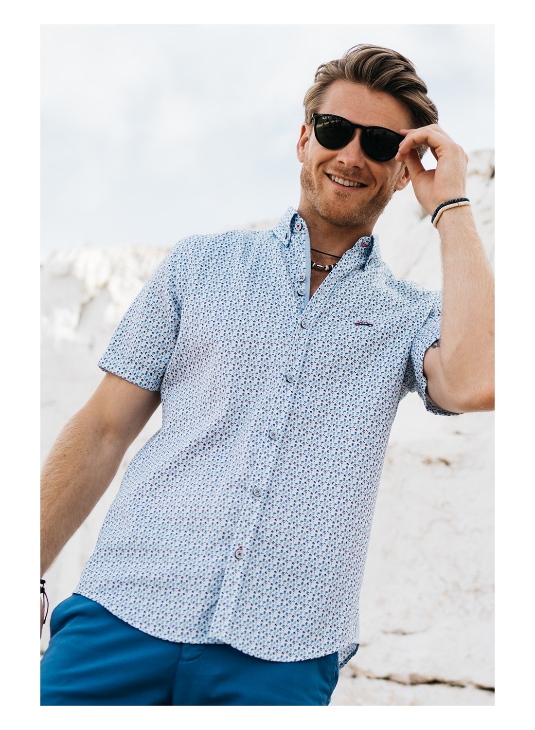 camisa regular fit estampado liberty azul 1