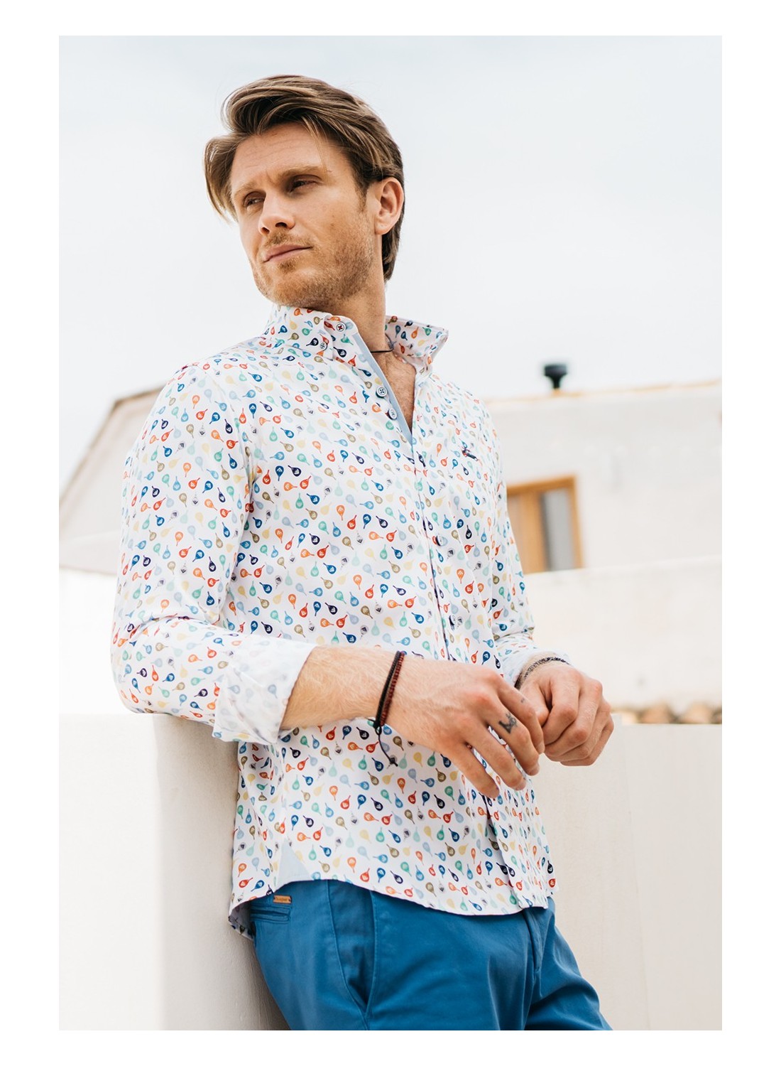 camisa regular fit raquetas padel multicolor 1